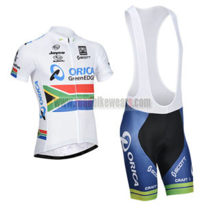 2014 Team ORICA GreenEDGE South Africa Cycling Bib Kit White