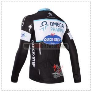 2014 Team QUICK STEP Bicycle Long Jersey Black White