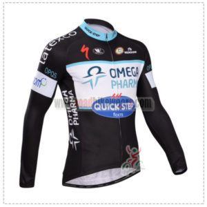 2014 Team QUICK STEP Cycling Long Jersey Black White