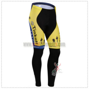 2014 Team SAXO BANK Cycling Long Pants Yellow Blue