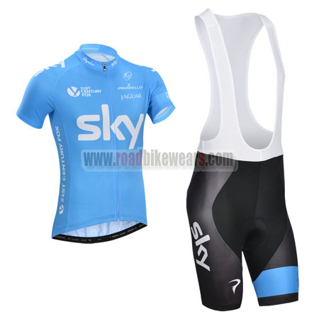 2014 Team SKY Riding Outfit Jersey and Bib Shorts Ropa De Ciclismo Blue | Road Bike Wear Store