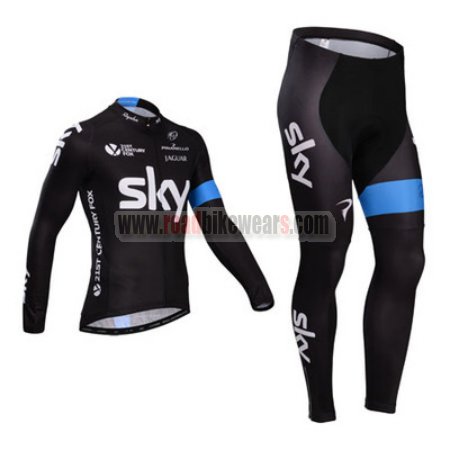 2014 Team SKY Cycle Apparel Thermal Fleece Biking and Padded Pants Tights Roupas Ciclismo Black | Road Bike Wear Store