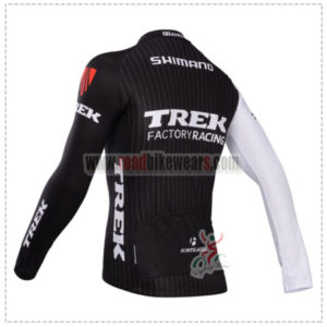 2014 Team TREK Biking Long Jersey Black White