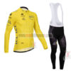 2014 Tour de France Cycling Long Bib Kit Yellow