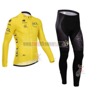 2014 Tour de France Cycling Long Kit Yellow