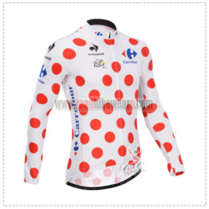 2014 Tour de France Cycling Long Sleeve Polka Dot Jersey