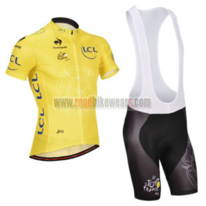 2014 Tour de France Cycling Yellow Jersey Bib Kit