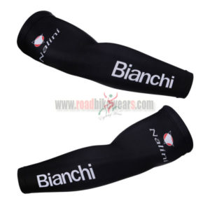 2015 Team BIANCHI Riding Arm Warmers Sleeves Black