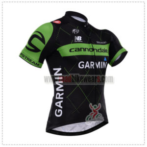 2015 Team Cannondale GARMIN Cycling Jersey Black Green