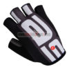 2015 Team Castelli Cycling Gloves Mitts Half Fingers Black White