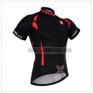 2015 Team Castelli Cycling Jersey Black Red