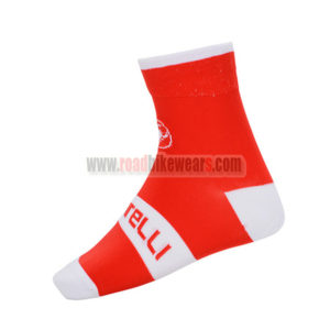 2015 Team Castelli Cycling Socks Red White