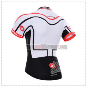 2015 Team Castelli Riding Jersey White Black Red Lines