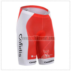 2015 Team Cofidis Cycling Shorts Red White