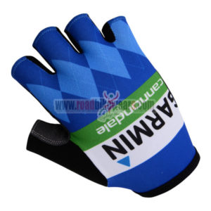2015 Team GARMIN cannondale Cycling Gloves Mitts Half Fingers Blue