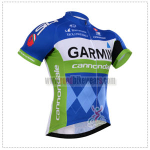 2015 Team GARMIN cannondale Cycling Jersey Blue Green