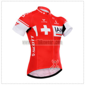 2015 Team IAM Cycling Jersey Red ropa de equitación