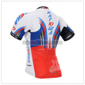 2015 Team KATUSHA Bicycle Jersey White Red
