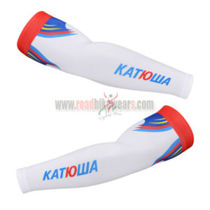 2015 Team KATUSHA Cycling Arm Warmers White