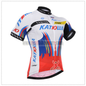 2015 Team KATUSHA Cycling Jersey White Red