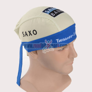 2015 Team SAXO BANK Cycling Bandana White Blue