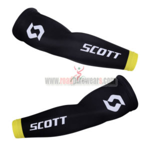 2015 Team SCOTT Cycling Arm Warmers Black Yellow