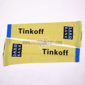 2015 Team Tinkoff SAXO BANK Bicycle Leg Sleeves Yellow