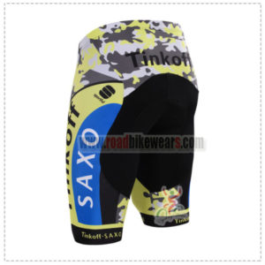 2015 Team Tinkoff SAXO BANK Bicycle Shorts Camo Yellow