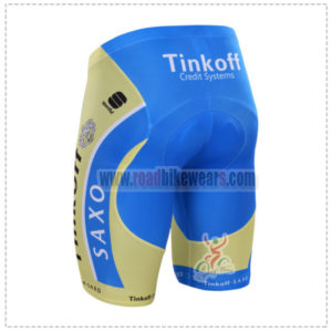 2015 Team Tinkoff SAXO BANK Bicycle Shorts Yellow Blue