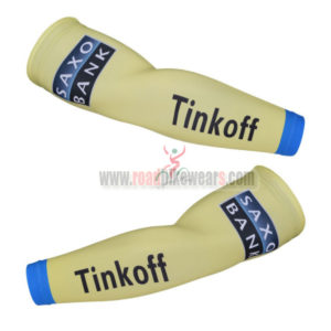 2015 Team Tinkoff SAXO BANK Cycling Arm Warmers Yellow