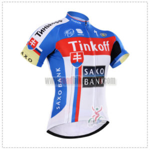 2015 Team Tinkoff SAXO BANK Cycling Jersey Blue Red