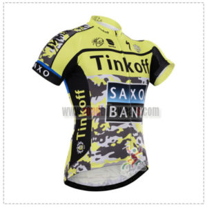 2015 Team Tinkoff SAXO BANK Cycling Jersey Camo Yellow
