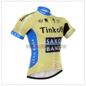 2015 Team Tinkoff SAXO BANK Cycling Jersey Yellow Blue