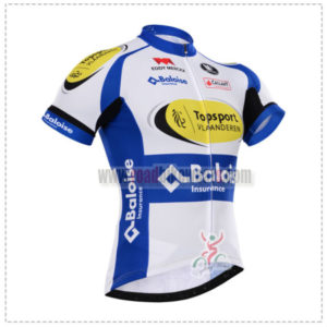 2015 Team Topsport Cycling Jersey White Blue Yellow