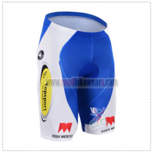 2015 Team Topsport Cycling Shorts White Blue Yellow