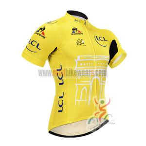 2015 Tour de France Cycling Jersey Shirt Ropa Ciclismo Yellow