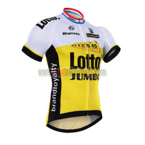 2016 Team LOTTO JUMBO Biking Jersey Maillot White Yellow