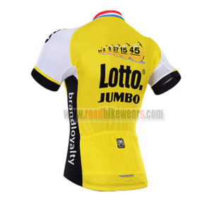 2016 Team LOTTO JUMBO Riding Jersey Maillot White Yellow
