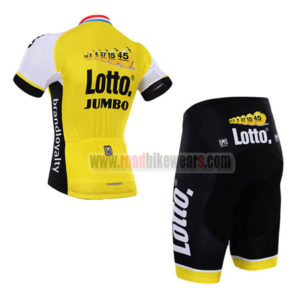 2016 Team LOTTO JUMBO Riding Kit White Yellow