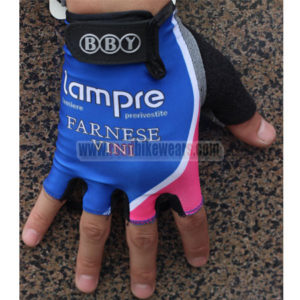 2010 Team Lampre FARNESE VINI Cycling Gloves Mitts Blue
