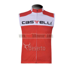 2011 CASTELLI Pro Cycling Vest White Red