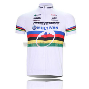 2011 MERIDA UCI Champion Cycling Jersey White Rainbow