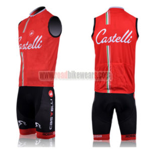 2011 Team Castelli Pro Cycle Sleeveless Kits Red