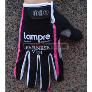 2011 Team Lampre FARNESE VINI Winter Cycling Thermal Fleece Gloves Black Pink