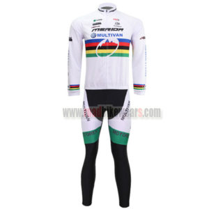 2011 Team MERIDA UCI Riding Long Kit White Rainbow