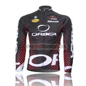 2012 Team ORBEA Cycling Long Jersey Black Red