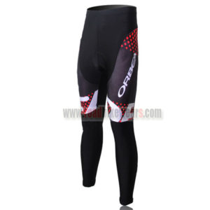 2012 Team ORBEA Cycling Long Pants Black Red