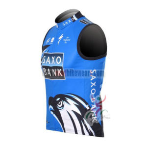 2012 Team SAXO BANK Cycling Sleeveless Jersey Blue
