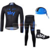 2012 Team SKY Cycling Long Suit+Gears Black Blue