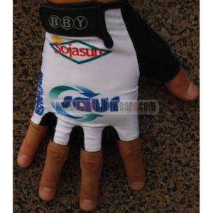 2012 Team Sojasun SAUR Cycling Gloves Mitts White